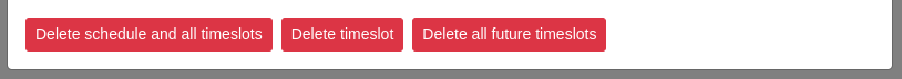 Calendar: Delete schedule or timeslot