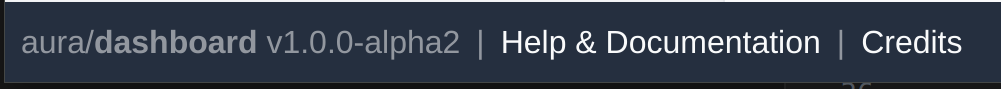 Info in the dashboard footer