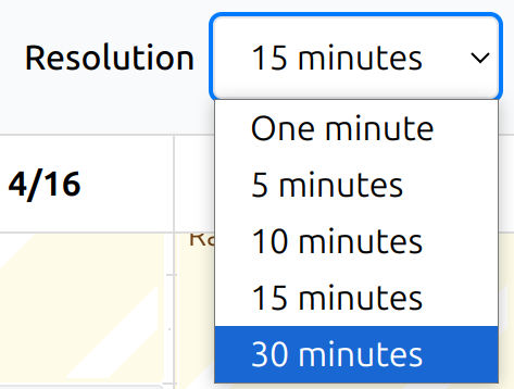 Calendar week resolution