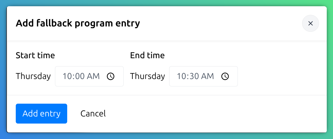 Add fallback program timeslot