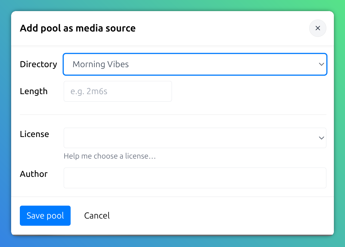 Music pool media source
