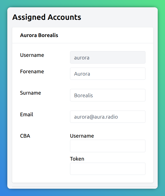 Assigned accounts