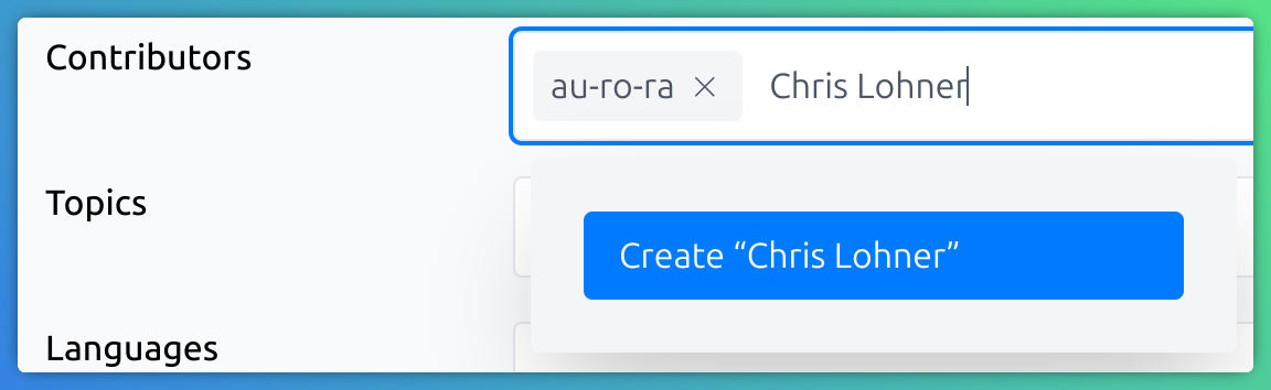 Ad-hoc creation and assignment of a episode guest
