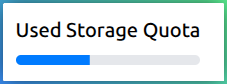 Show settings - used quota