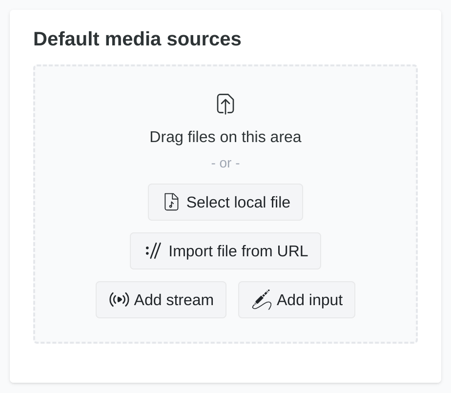 Show settings - default media source