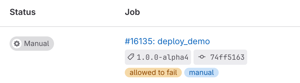 Manual job item