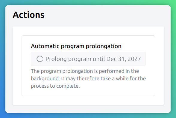 Prolongation button